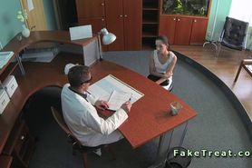 Sexy patient bent over fucked in fake hospital