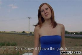 Redhead Eurobabe Linda Sweet public sex