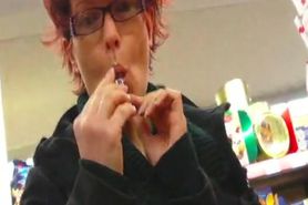 German flashing bitch