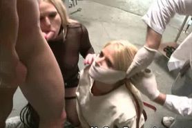 Blonde Tied Up And Face Fucked Hard At Asylum