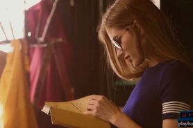 Russian college teen Taya Vais gives us a sensual strip