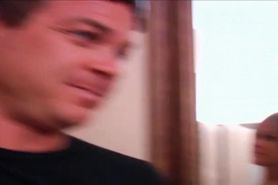 Blonde amateur babe working her big sexy tits in close-