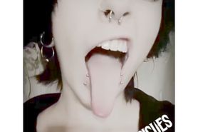 p3troleum - Sexy Emo Alternative Chick With Long Tongue