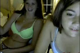 No Sound: Two teens showing off their assets on webcam
