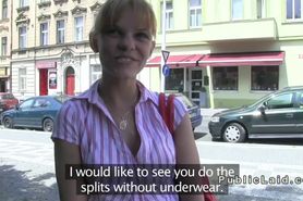 Czech amateur ballerina fucks in public