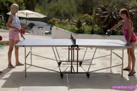 Gorgeous teens licking their pussies under the sun