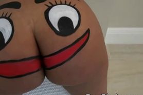 Black Ex Girlfriend With A Face Painted On Her Ass
