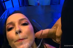 Bukkakes and cumshots on latina francys belle