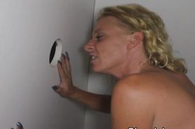 Cute Blonde Amateur Sucking Dick At A Glory Hole