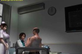 3D Hentai Nurse with big tits fuck
